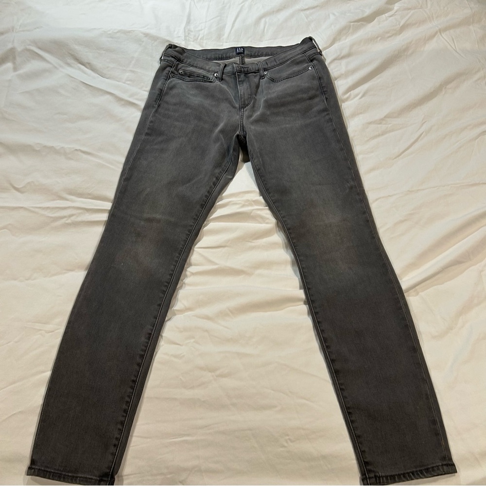 Gap Women's Washed Gray Stretch True Skinny 30R Jeans